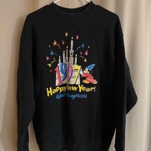 Vintage 1997 Walt Disney World Mickey Happy New Year Crewneck Sweatshirt Large